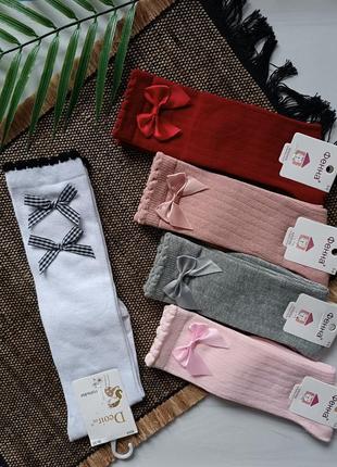 Гольфы с бантиками детские подколенники в рубчик