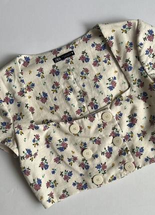 Укорочена блуза zara розмір s топ