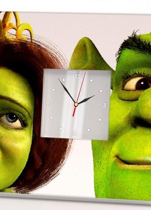 Стильний годинник «шрек. shrek» герої улюбленого мультфільму, прикраса для дитячої кімнати, спальні