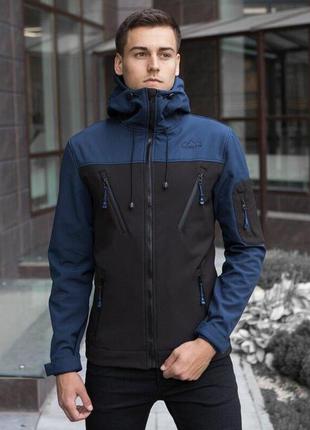 Куртка pobedov korol' lev чорний-яскраво-синій