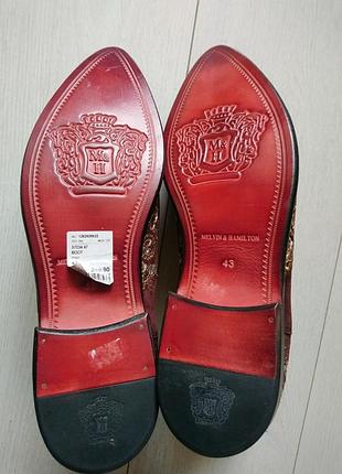 Черевики козачки шкіряні melvin & hamilton 7/43 розмір з вишивкою для виступів