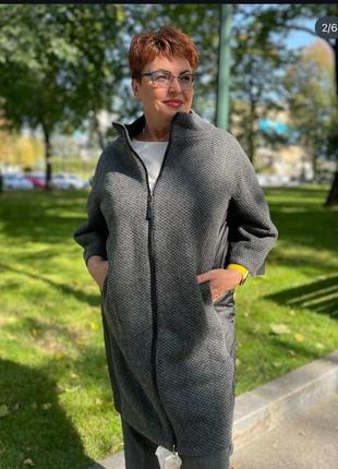 Шикарное демисезонное женское пальто prunel- 455 жаклин