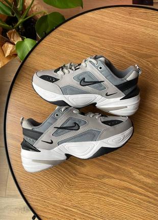 Кроссовки nike m2k tekno «atmosphere grey black’ 29 фото