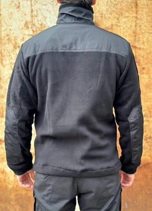 Тактическая флисовая кофта черная с плащевки полиция