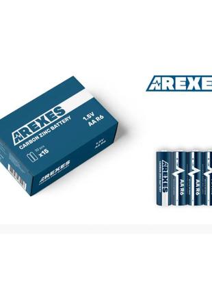 Батарейка arexes r6/aa 1.5v цинк карбон (60шт в упаковке) оригинал