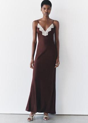 Сукня-сліп zw collection із мереживом