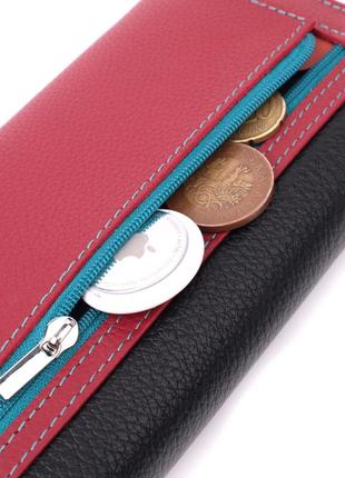 Місткий гаманець для прекрасних жінок із натуральної шкіри st leather 22517 різнобарвний5 фото