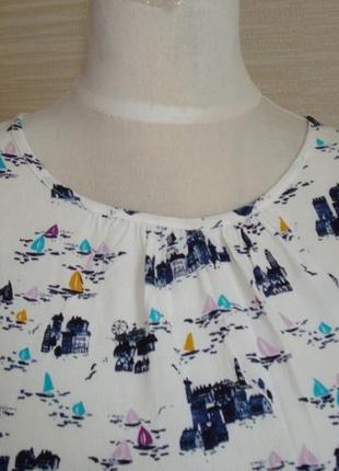 🌹🌹laura ashley красивая женская блузка вискоза рукав 3/4 волан 46🌹🌹3 фото