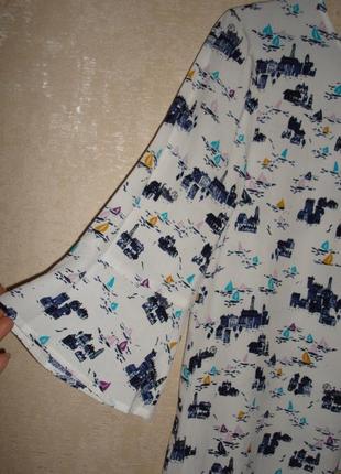 🌹🌹laura ashley красивая женская блузка вискоза рукав 3/4 волан 46🌹🌹6 фото