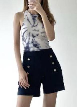 Шорты женские черные h&m трендовая базовая модель