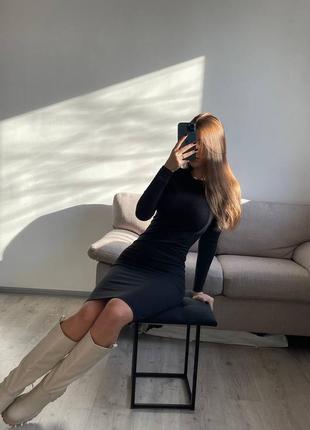 Сукня в рубчик силуетна7 фото