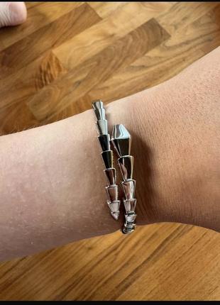 Срібний браслет змія 925 проби