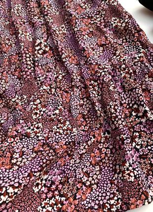 Стильное натуральное платье-миди в цветы george4 фото