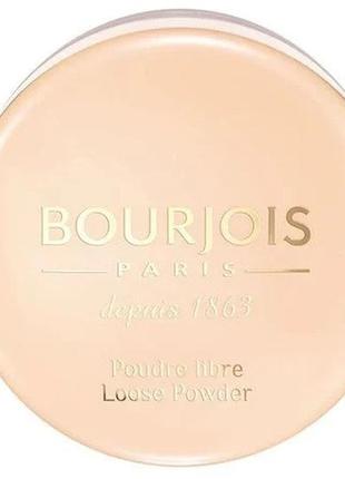 Рассыпчатая пудра для лица bourjois poudre libre loose powder 01 peach, 32 г