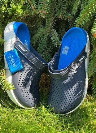 Crocs literide clog literide clog navy/white сині лідер продажів crocs