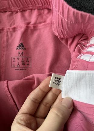 Рожеві спортивні шорти adidas2 фото