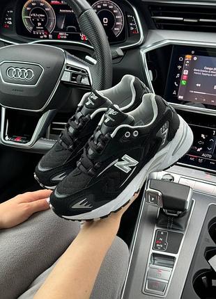 🌸женские кроссовки new balance 725 black white silver reporte блеленс / демисезонные, весенние, летние, осенние / замша, текстиль / белые, черные