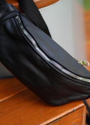 Бананка кожаная. сумка на пояс из кожи, универсальная сумка нагрудная, практичная сумка на пояс