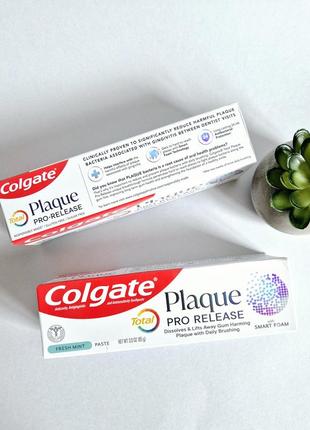 Антибактериальная отбеливающая зубная паста colgate total plaque pro-release whitening