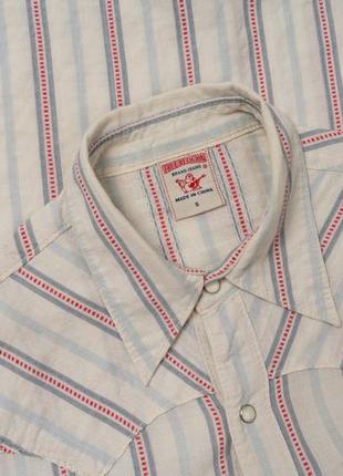 True religion western stripe shirt snap pearl 1927 down мужская рубашка