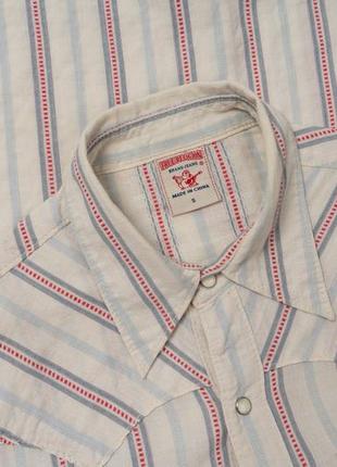 True religion western stripe shirt snap pearl button down  чоловіча сорочка1 фото