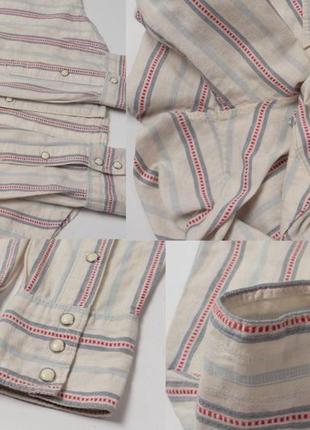 True religion western stripe shirt snap pearl 1927 down мужская рубашка9 фото