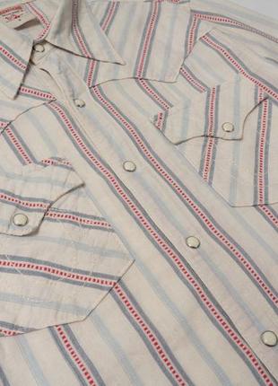 True religion western stripe shirt snap pearl 1927 down мужская рубашка4 фото