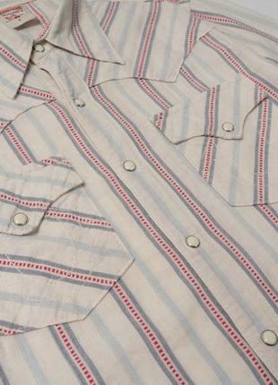 True religion western stripe shirt snap pearl button down  чоловіча сорочка 4