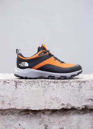 Оригинальные мужские кроссовки водоотталкивающие the north face dryvent orange/black