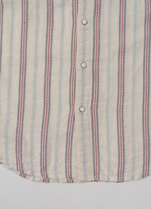 True religion western stripe shirt snap pearl 1927 down мужская рубашка5 фото