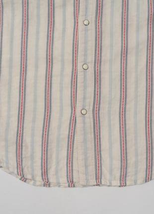 True religion western stripe shirt snap pearl button down  чоловіча сорочка 5