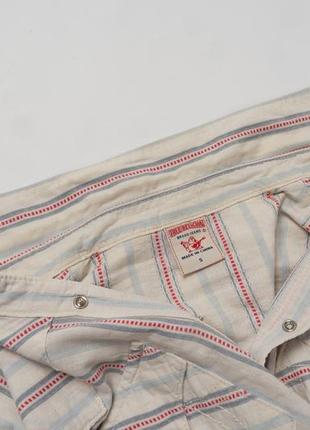 True religion western stripe shirt snap pearl 1927 down мужская рубашка7 фото