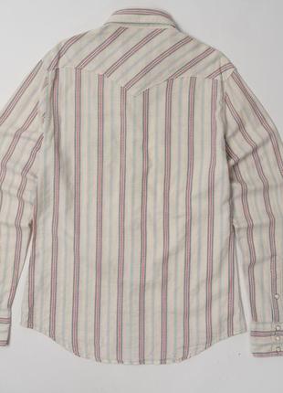 True religion western stripe shirt snap pearl 1927 down мужская рубашка6 фото