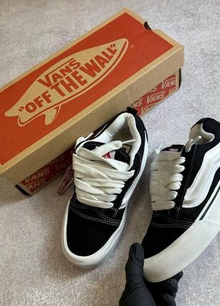 Мужские и женские кеды кроссовки vans Blue knu school black &white