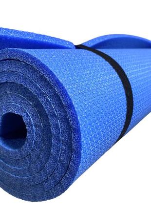 Коврик (каремат мат) 1800х600х8мм для йоги фитнеса спорта термо синий (2740)