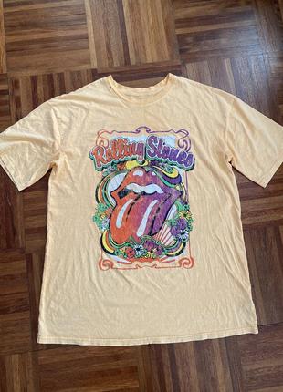Нова подовжена бавовняна варена футболка  primark rolling stones s 10-12 ірландія
