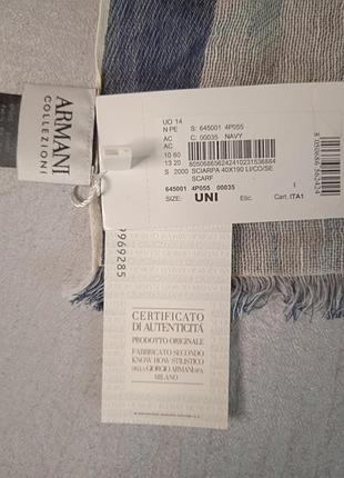 Шарф armani collezioni льняной итальянский оригинал