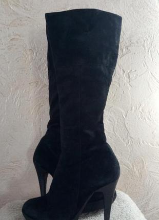 Сапоги замшевые