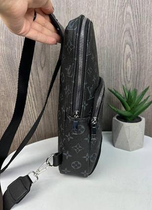 Модна чоловіча сумка бананка слінг стиль луї вітон на груди чи плече