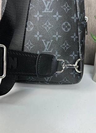 Модна чоловіча сумка бананка слінг стиль луї вітон на груди чи плече