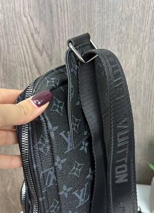 Модна чоловіча сумка бананка слінг стиль луї вітон на груди чи плече