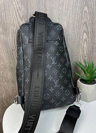 Модна чоловіча сумка бананка слінг стиль луї вітон на груди чи плече