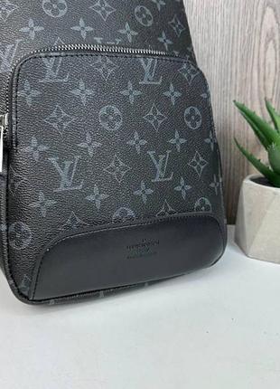 Модна чоловіча сумка бананка слінг стиль луї вітон на груди чи плече