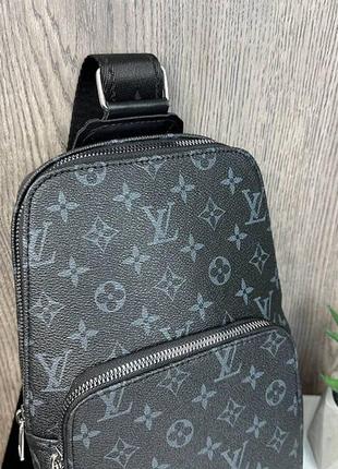 Модна чоловіча сумка бананка слінг стиль луї вітон на груди чи плече