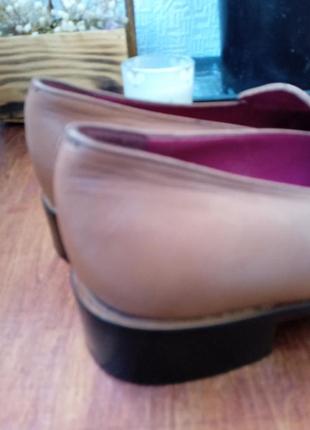 Винтажные туфли лоферы в стиле dolce&amp; gabbana из натуральной кожи цвета тоффи с квадратным мысом размера 37,5 385 фото
