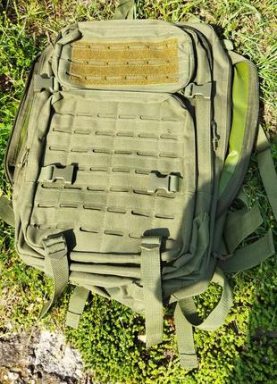 Тактичний штурмовий рюкзак es tactical gear 40l літрів оливковий зелений рюкзак всу 52x32x27 (9042)
