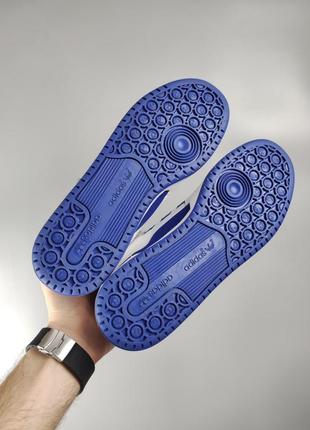 Кроссовки adidas forum white blue3 фото