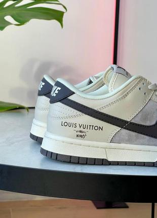 Кросівки nike sb dunk low x louis vuitton grey2 фото