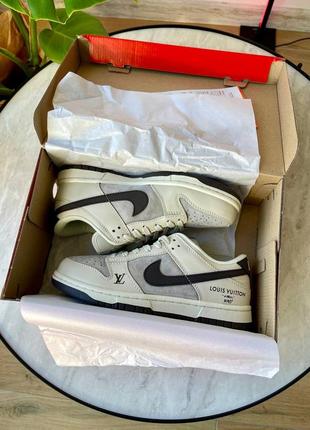 Кросівки nike sb dunk low x louis vuitton grey8 фото