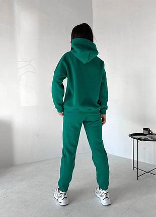 ‼️не кошлатиться ‼️ теплый женский спортивный костюм на флисе худи с капюшоном+...